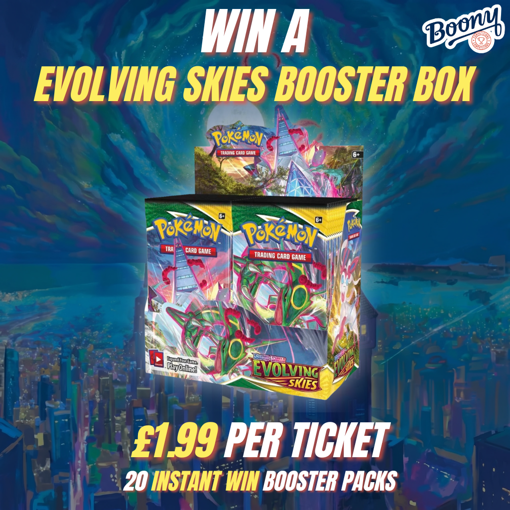 Win an Evolving Skies Booster Box + 20 Instant Win Booster Packs
